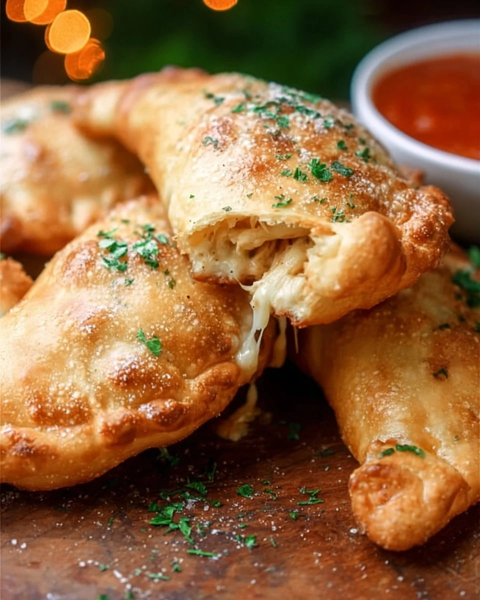 Chicken Alfredo Air Fryer Calzones