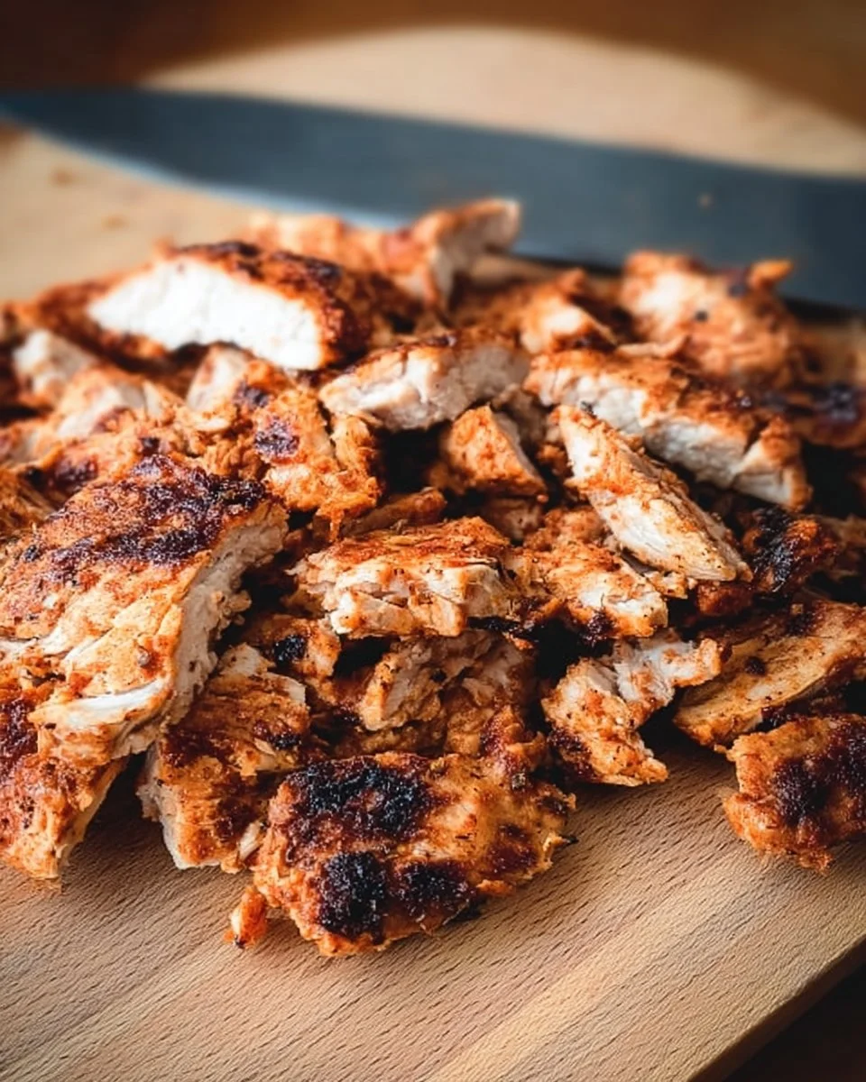 Delicious homemade copycat Chipotle Chicken served with fresh ingredients