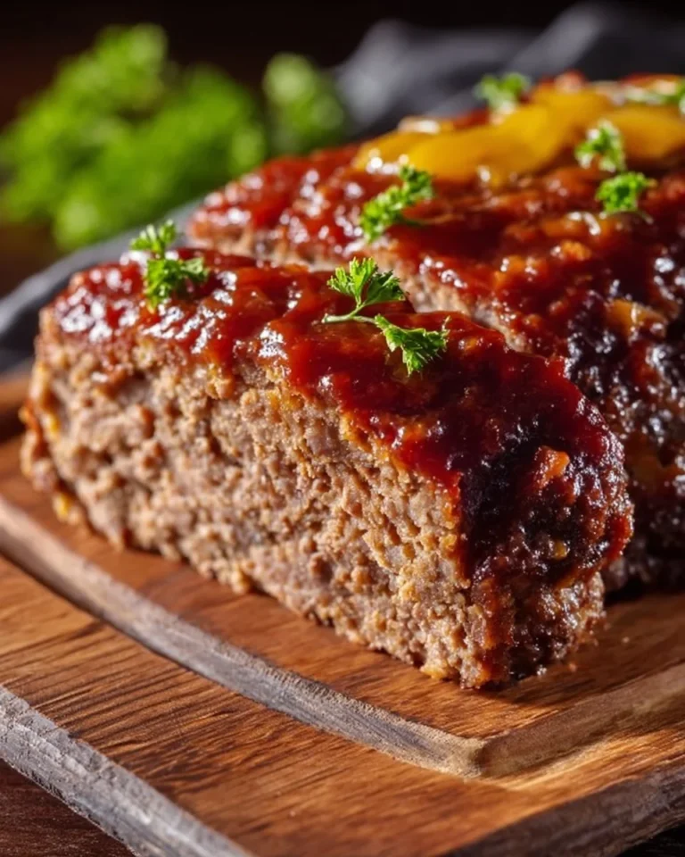 Delicious homemade Cracker Barrel meatloaf inspired copycat recipe