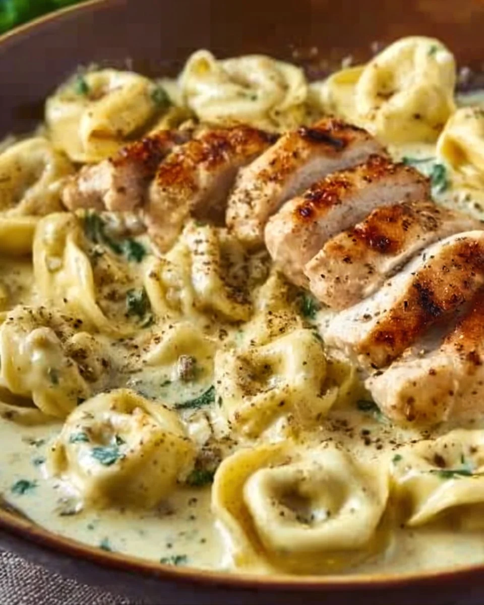 Olive Garden Asiago Tortelloni Alfredo with Grilled Chicken