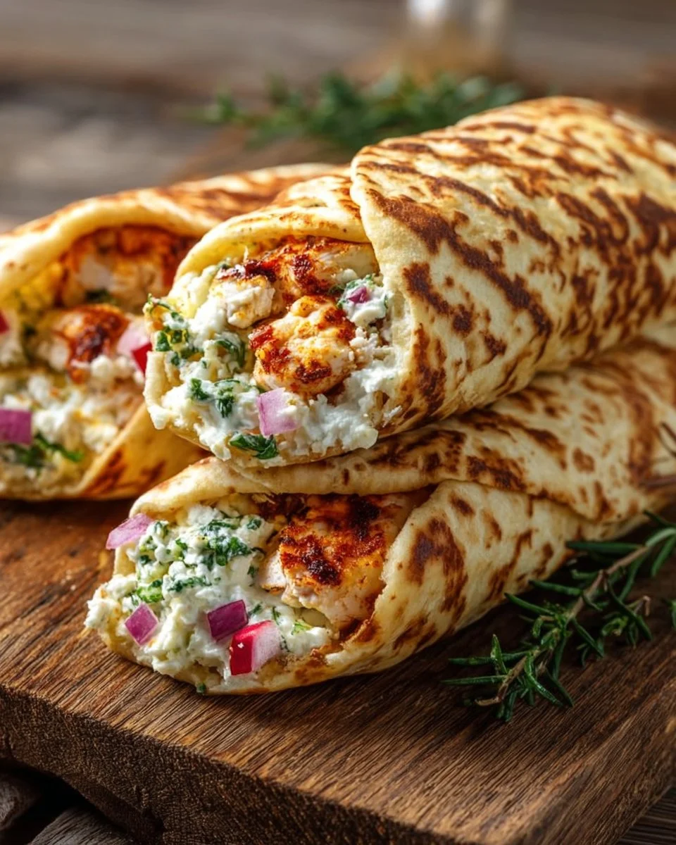 High-Protein Cottage Cheese Flatbread Wraps