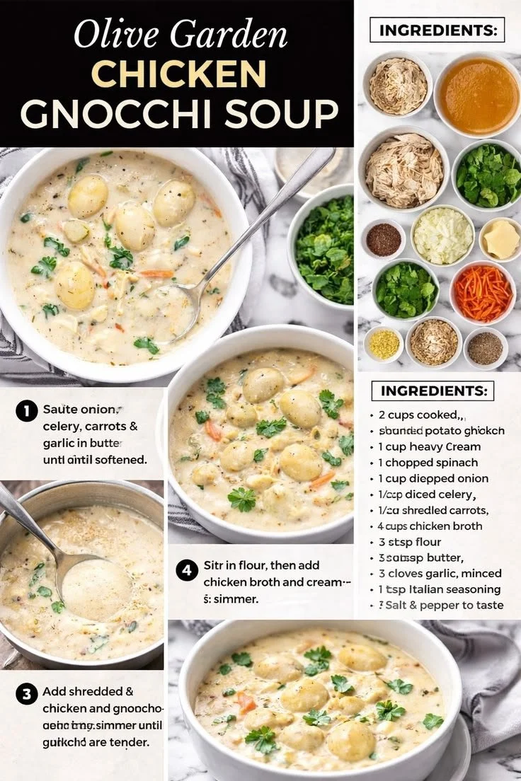 Homemade Chicken and Gnocchi Soup
