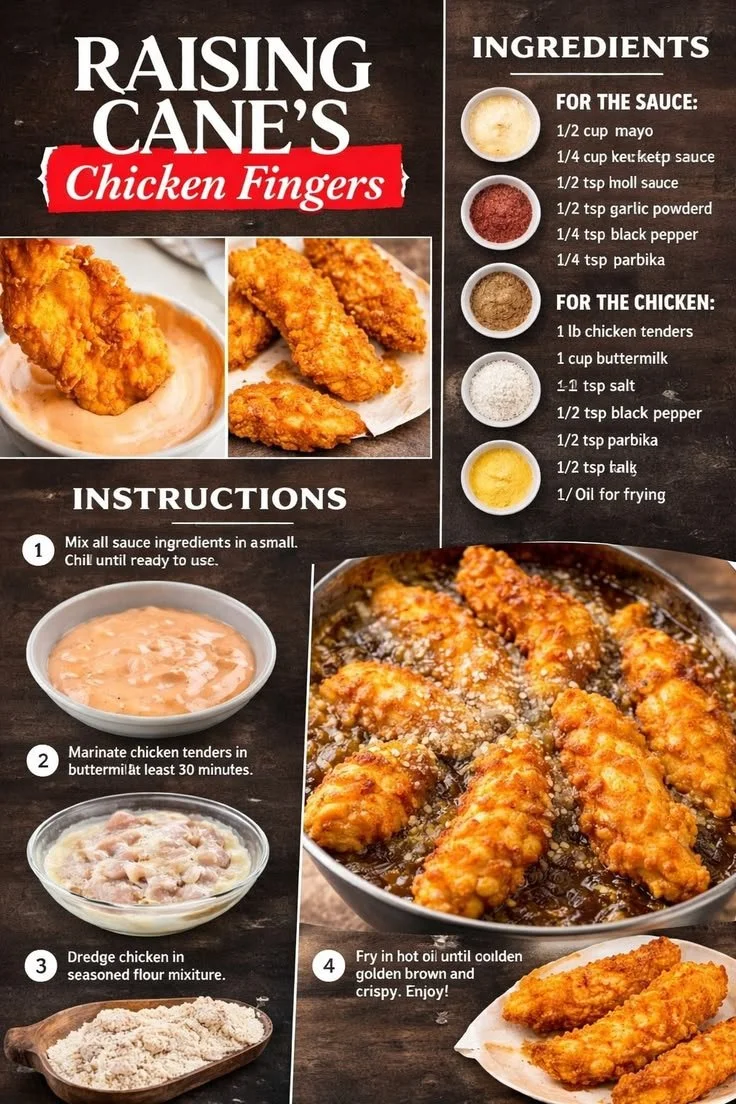 Homemade Raising Cane's Chicken and Cane's Sauce