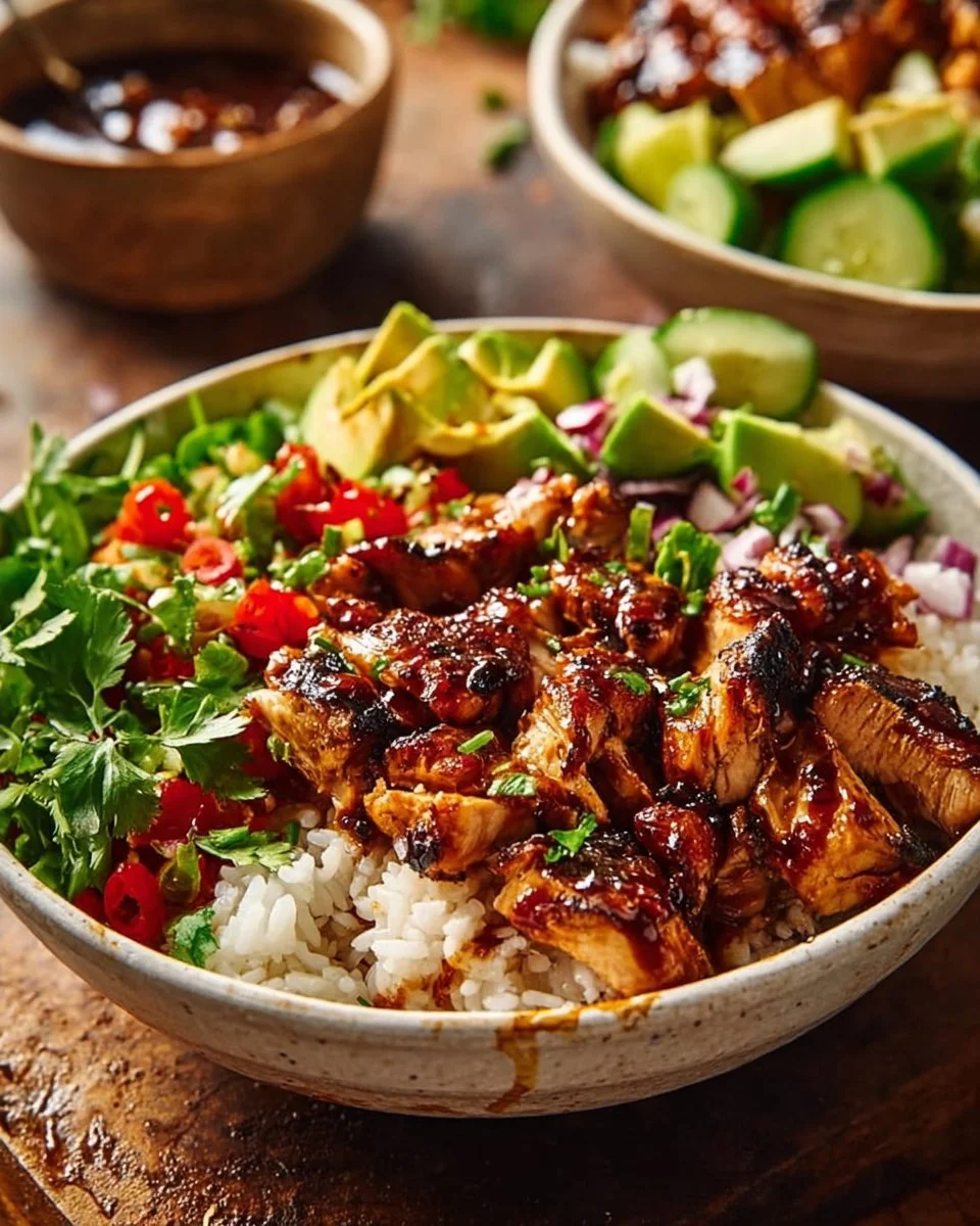 Honey Chipotle Chicken Rice Bowls