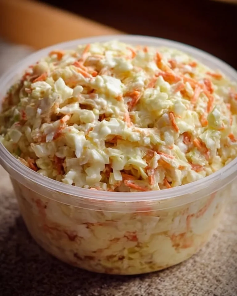 Delicious homemade KFC-style coleslaw served in a bowl