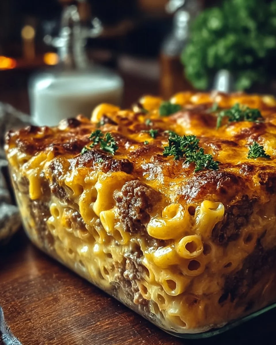 Mac and Cheese Meatloaf Casserole
