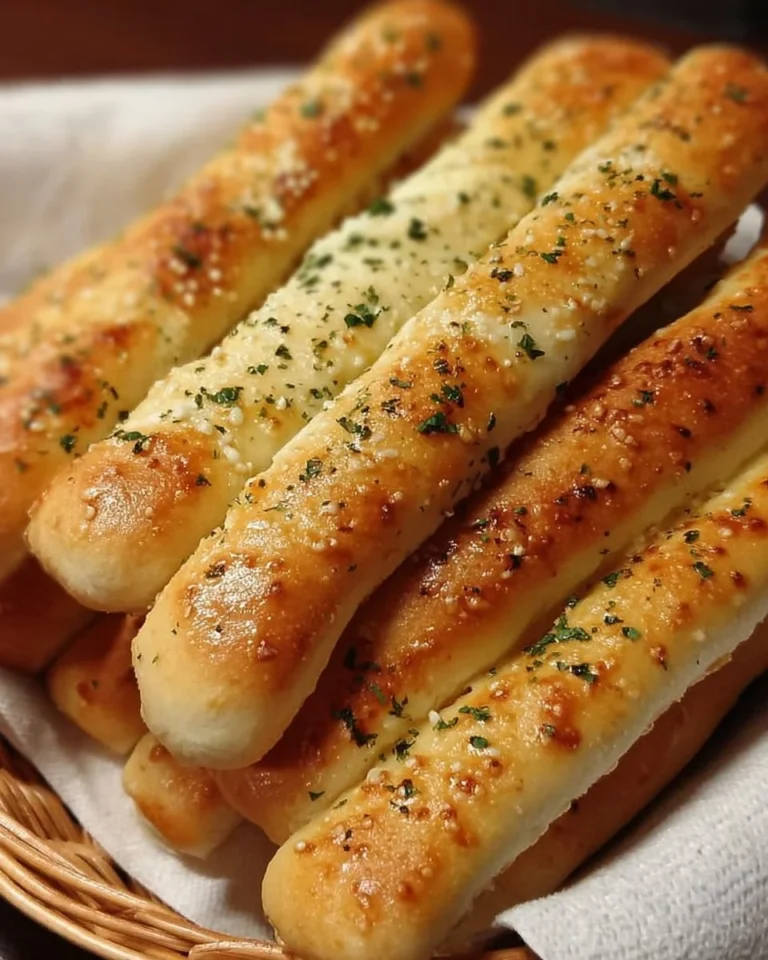 Delicious Olive Garden breadsticks served with marinara sauce for dipping