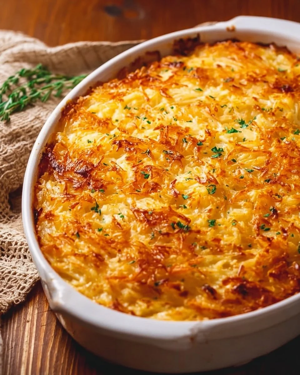 Quick Copycat Cracker Barrel Hashbrown Casserole
